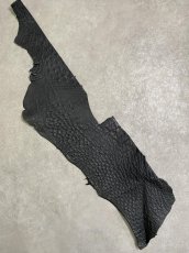 画像1: オーストリッチ革ハギレ　ブラック　ダチョウ革　 (1)