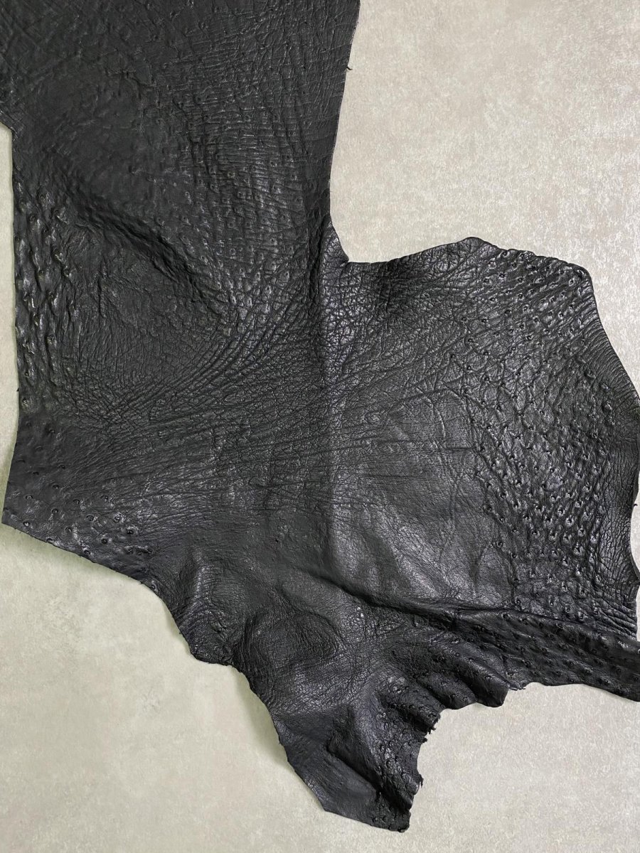 画像5: オーストリッチ革ハギレ　ブラック　ダチョウ革　 (5)