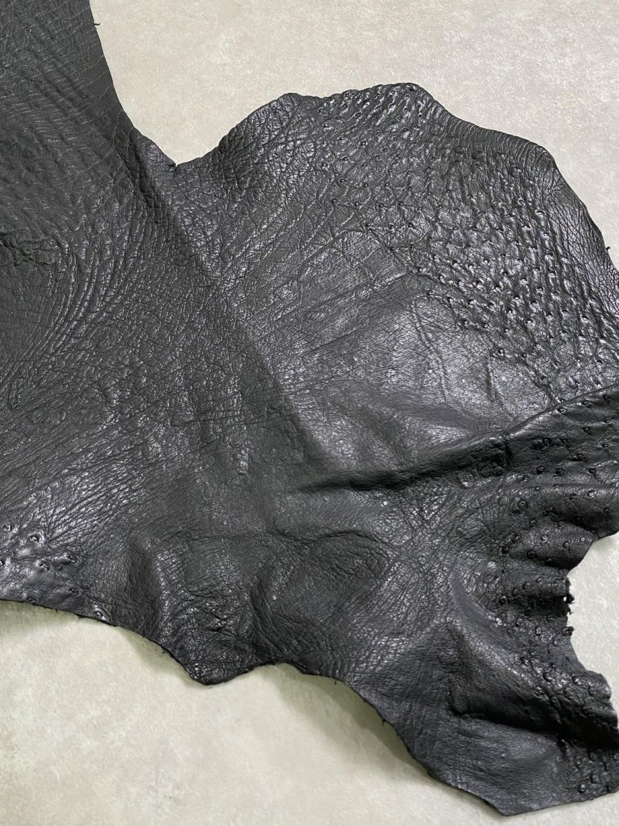 画像3: オーストリッチ革ハギレ　ブラック　ダチョウ革　 (3)