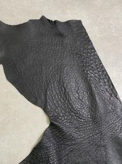 画像2: オーストリッチ革ハギレ　ブラック　ダチョウ革　 (2)
