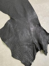 画像3: オーストリッチ革ハギレ　ブラック　ダチョウ革　 (3)