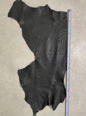 画像6: オーストリッチ革ハギレ　ブラック　ダチョウ革　 (6)
