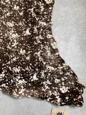 画像5: ヘアーカーフ　グロードテル  白×茶　牛革　毛皮　本革　毛つき　牛カーフ毛付き (5)