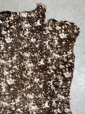 画像3: ヘアーカーフ　グロードテル  白×茶　牛革　毛皮　本革　毛つき　牛カーフ毛付き (3)