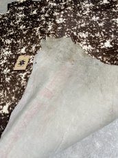 画像7: ヘアーカーフ　グロードテル  白×茶　牛革　毛皮　本革　毛つき　牛カーフ毛付き (7)