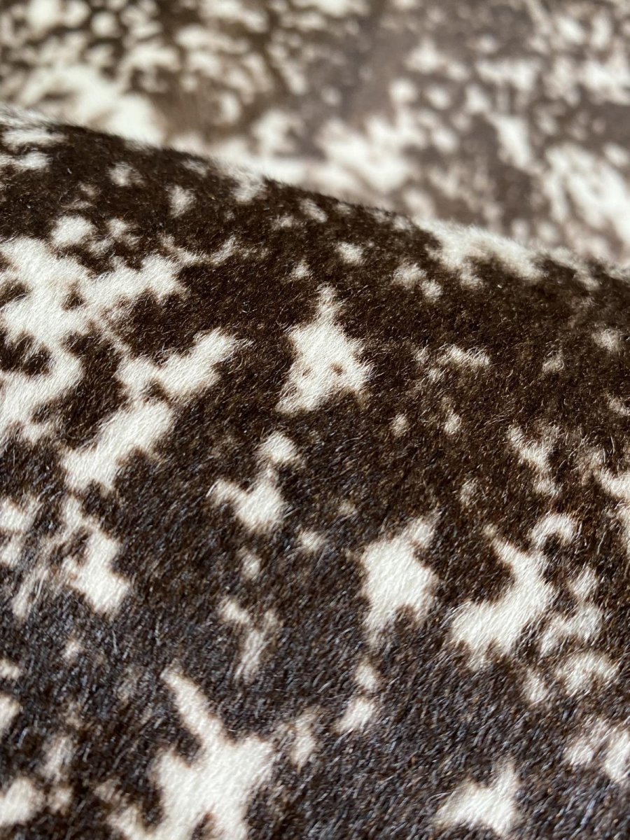 画像6: ヘアーカーフ　グロードテル  白×茶　牛革　毛皮　本革　毛つき　牛カーフ毛付き (6)