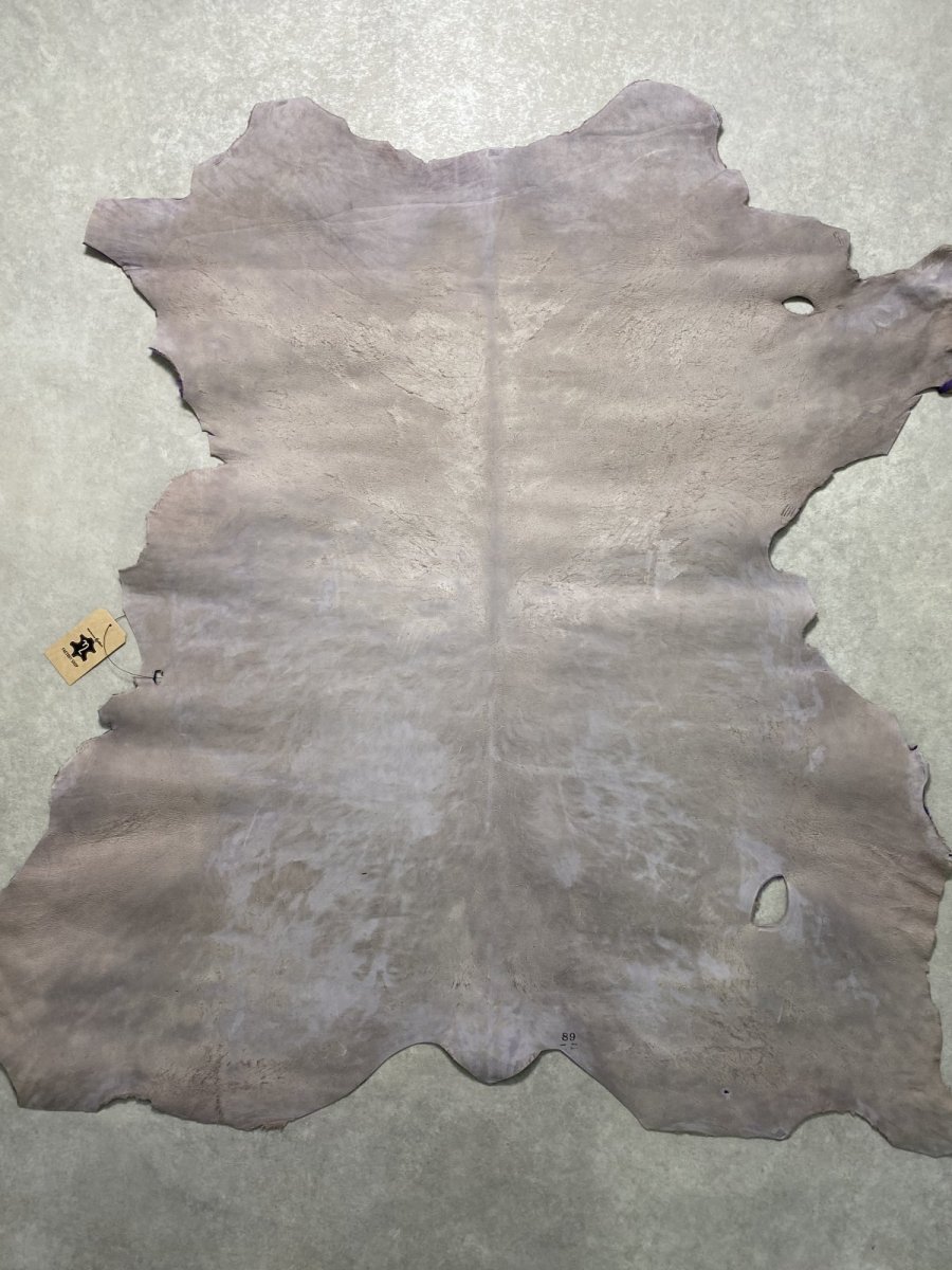 画像10: ヘアーカーフ パープル 毛皮 牛革 牛カーフ毛付き (10)