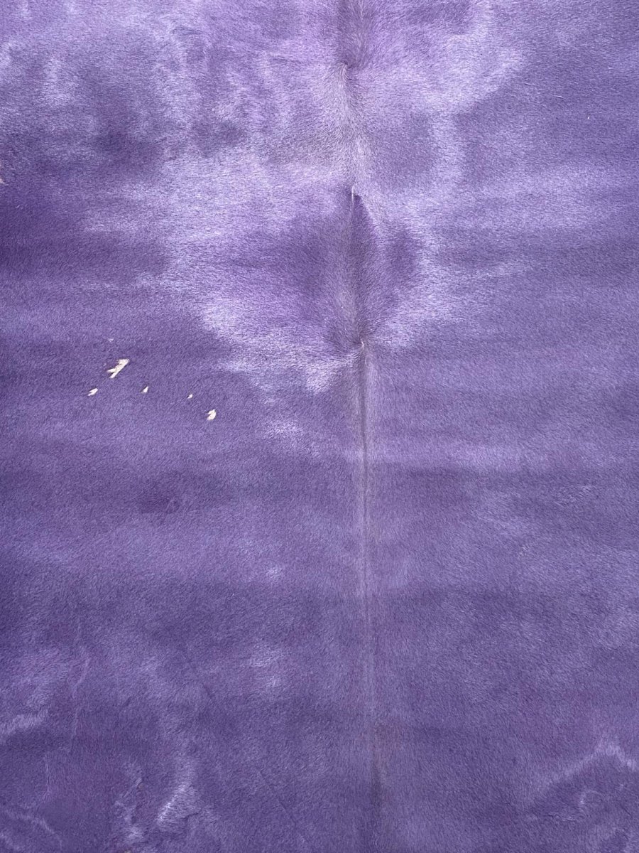 画像6: ヘアーカーフ パープル 毛皮 牛革 牛カーフ毛付き (6)
