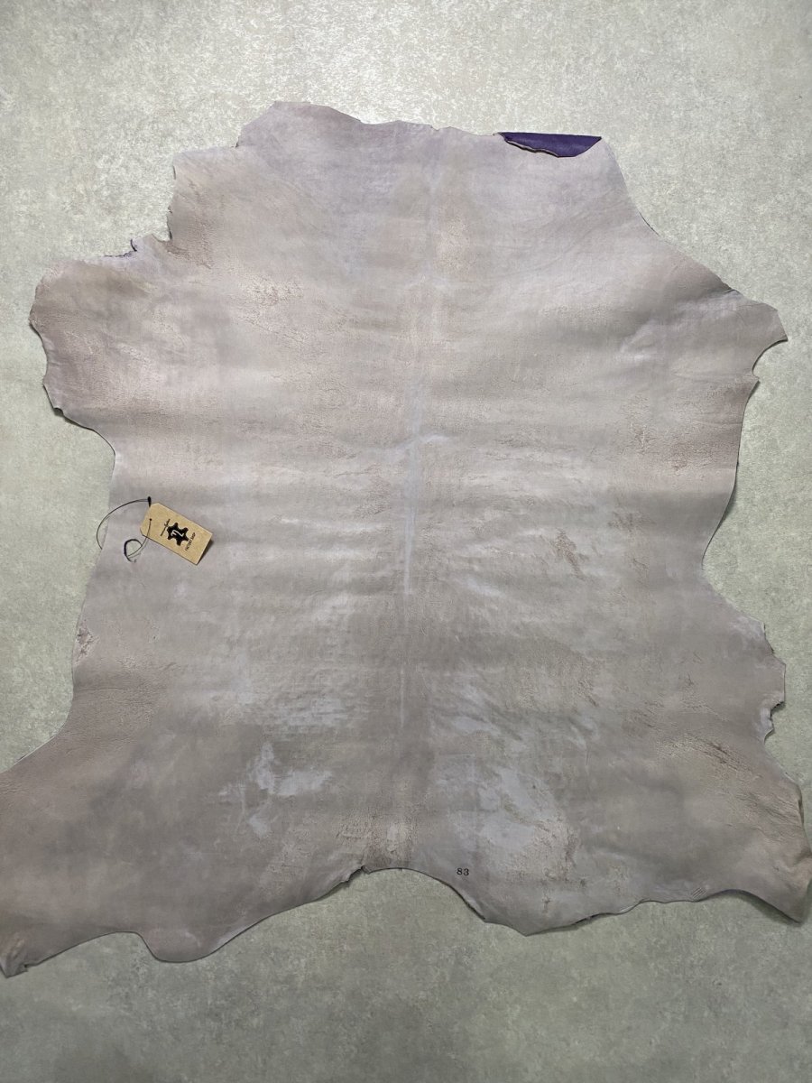 画像9: ヘアーカーフ パープル 毛皮 牛革 牛カーフ毛付き (9)