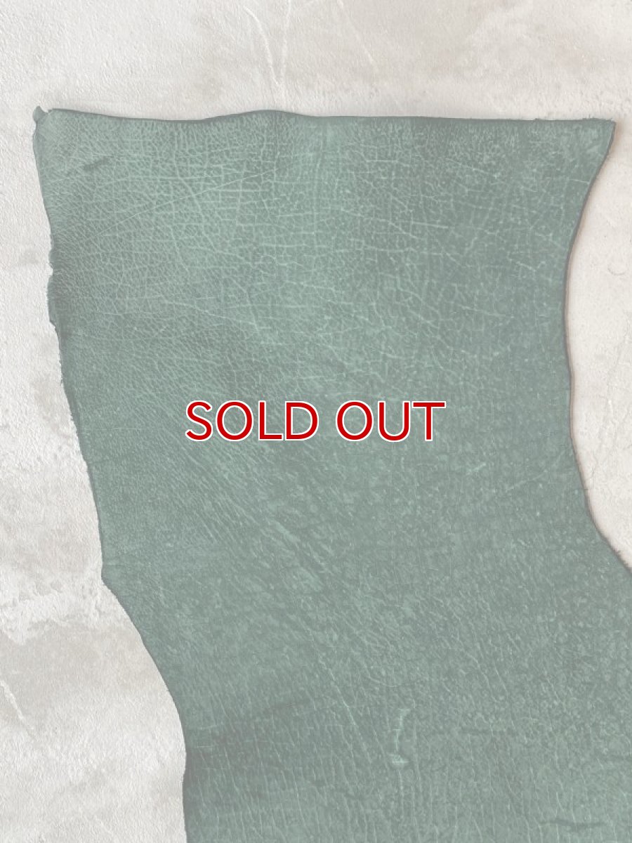 画像3: ヒポポタマス　カバ革　グリーン　ヒポレザー　かば革 (3)