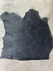 画像1: ヒポポタマス　カバ革　エンボス　ブラック　ヒポレザー　かば革　型押し (1)