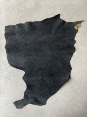 画像1: ヒポポタマス　カバ革　エンボス　ブラック　ヒポレザー　かば革　型押し (1)