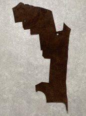 画像1: ヒポポタマス　カバ革　ブラウン　ヒポレザー　かば革 ハギレ (1)