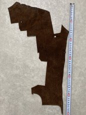 画像2: ヒポポタマス　カバ革　ブラウン　ヒポレザー　かば革 ハギレ (2)