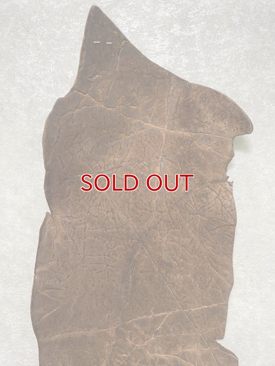 画像4: ヒポポタマス　カバ革　ブラウン　ヒポレザー　かば革 ハギレ (4)