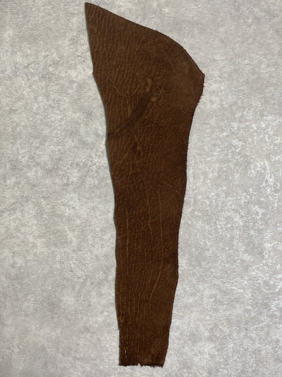 画像1: ヒポポタマス　カバ革　ブラウン　ヒポレザー　かば革 ハギレ (1)