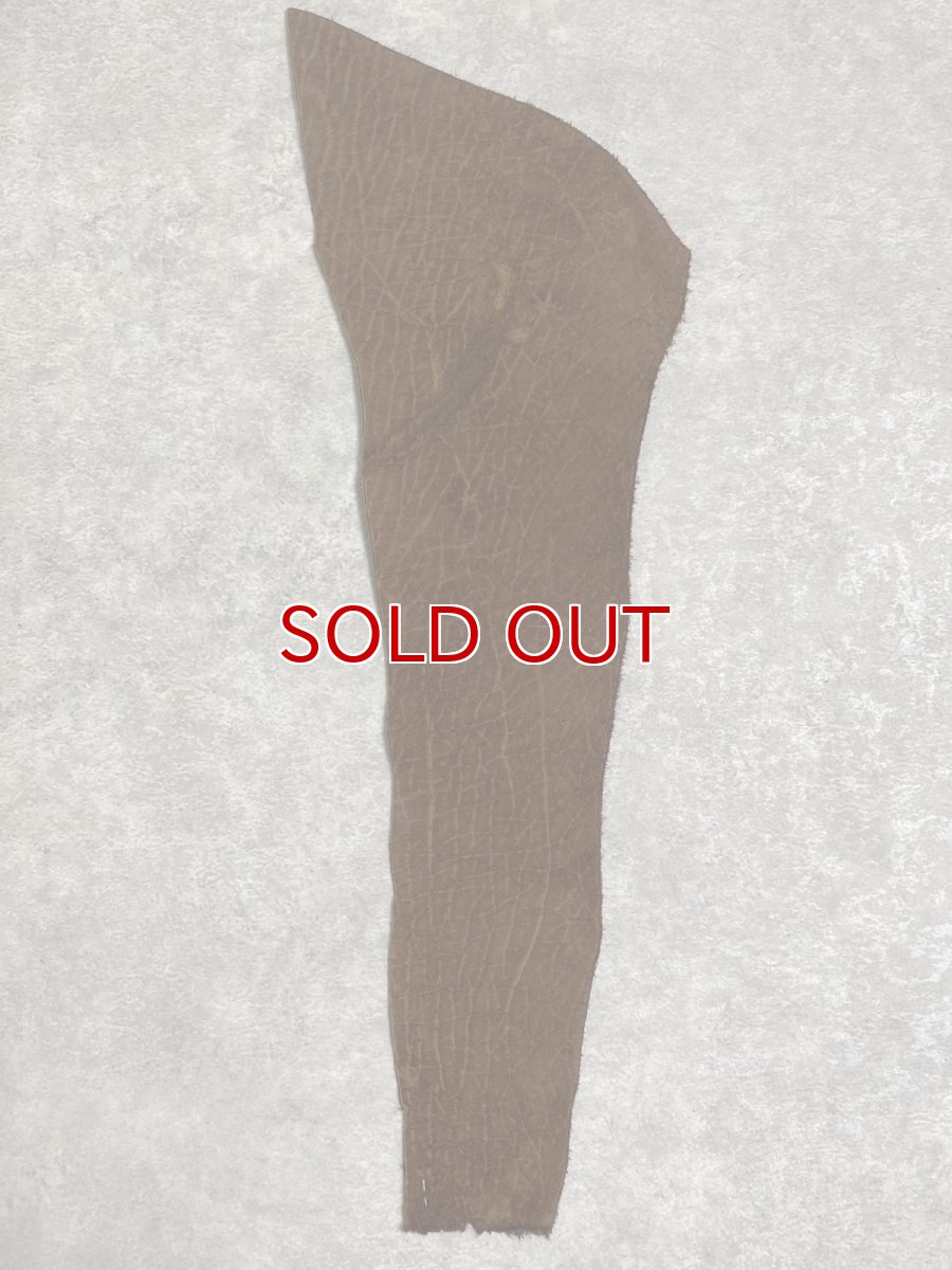 画像1: ヒポポタマス　カバ革　ブラウン　ヒポレザー　かば革 ハギレ (1)