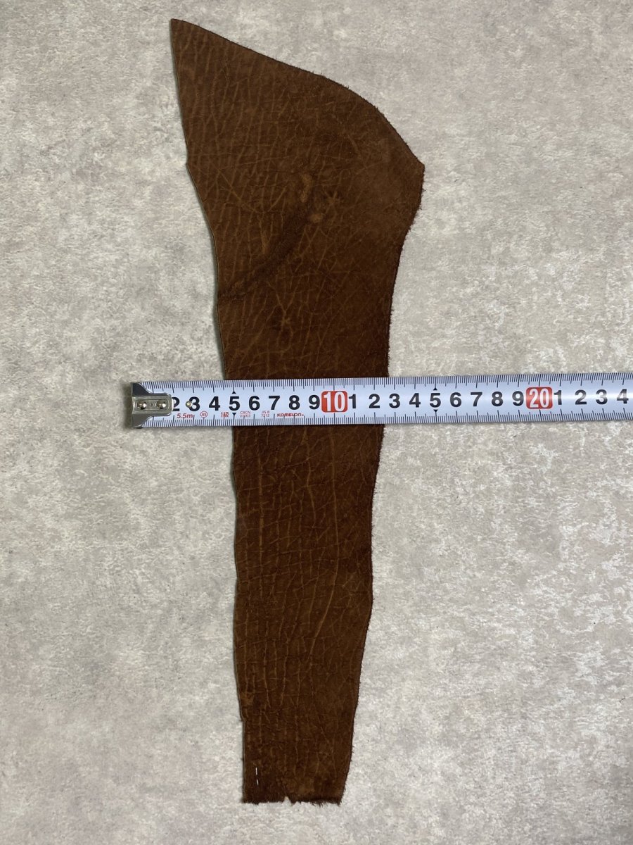 画像4: ヒポポタマス　カバ革　ブラウン　ヒポレザー　かば革 ハギレ (4)