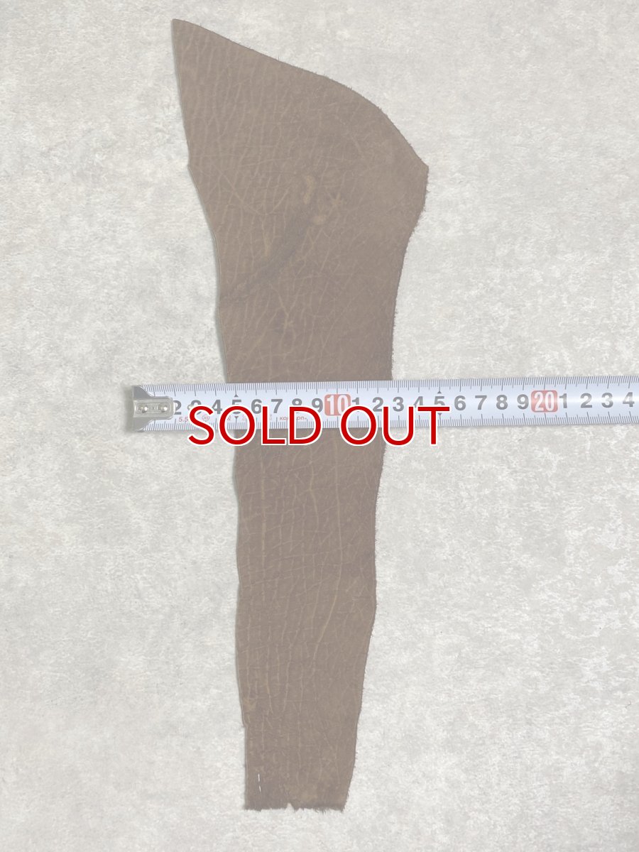 画像4: ヒポポタマス　カバ革　ブラウン　ヒポレザー　かば革 ハギレ (4)