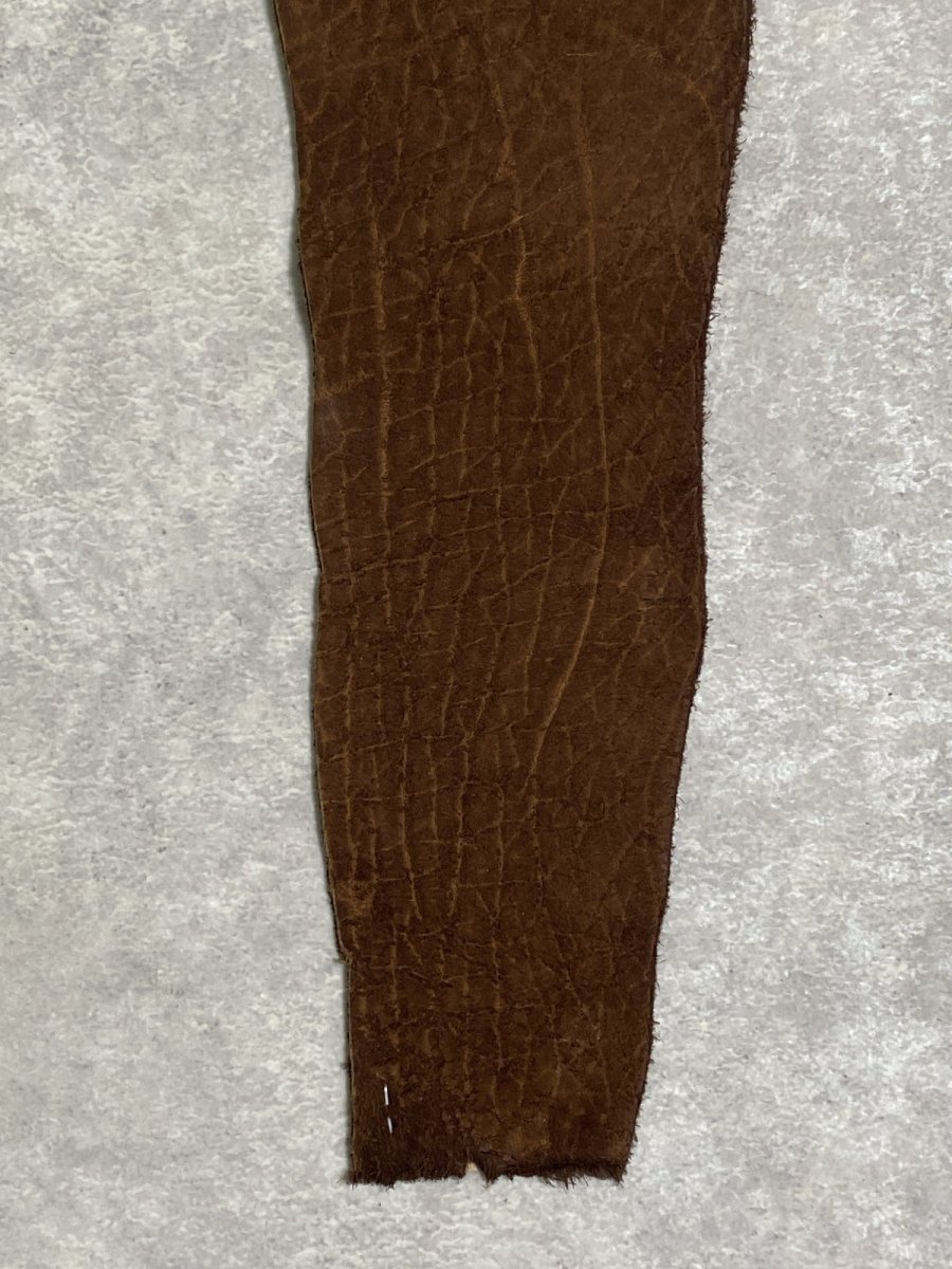 画像3: ヒポポタマス　カバ革　ブラウン　ヒポレザー　かば革 ハギレ (3)