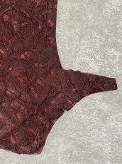 画像4: ヒポポタマス　カバ革　ボルドー　エンボス　ヒポレザー　かば革 ハギレ (4)