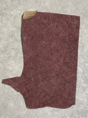 画像8: ヒポポタマス　カバ革　ボルドー　エンボス　ヒポレザー　かば革 ハギレ (8)