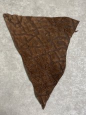 画像1: ヒポポタマス　カバ革　ブラウン　エンボス　ヒポレザー　かば革 ハギレ (1)