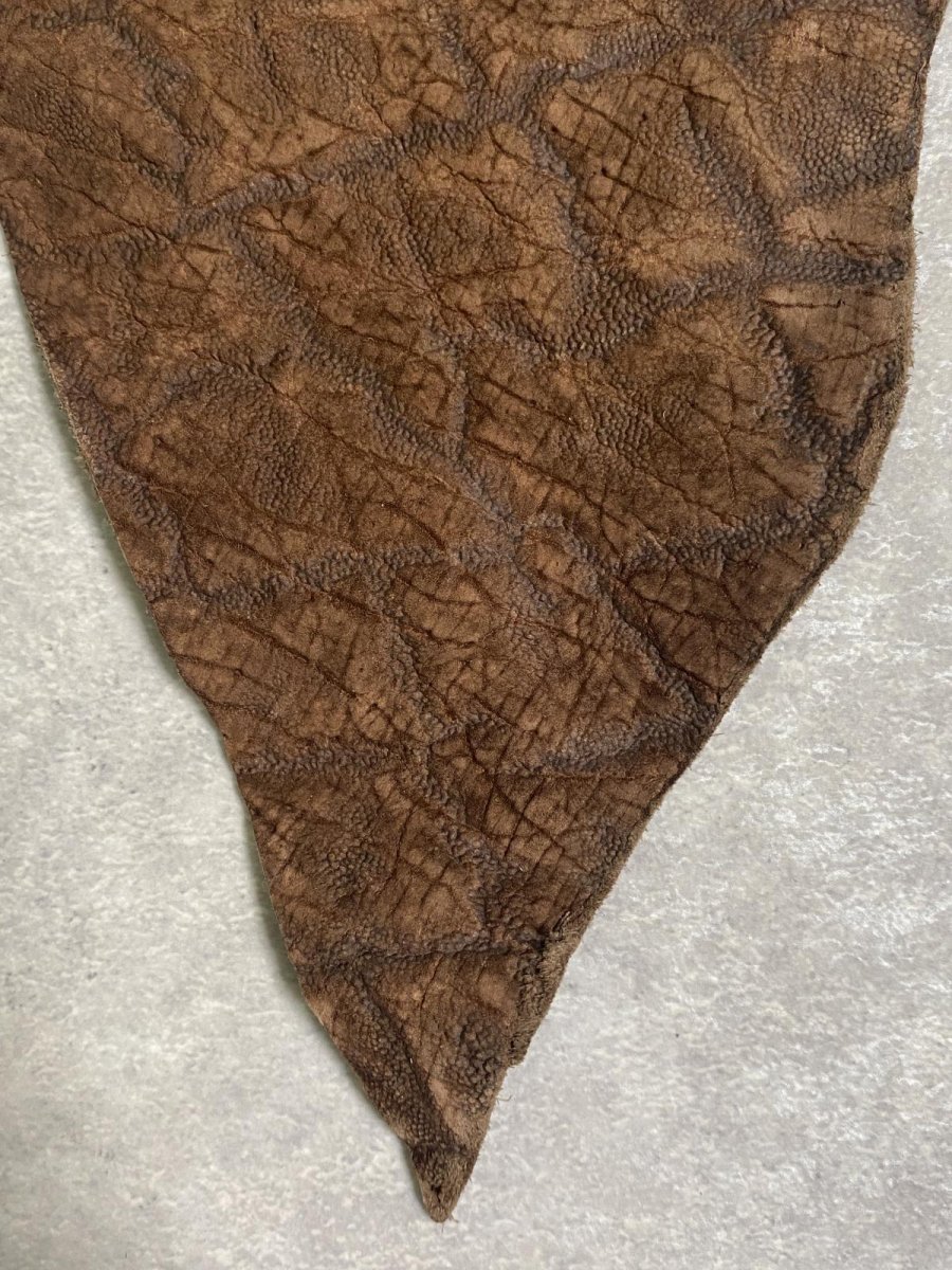 画像3: ヒポポタマス　カバ革　ブラウン　エンボス　ヒポレザー　かば革 ハギレ (3)