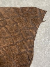 画像4: ヒポポタマス　カバ革　ブラウン　エンボス　ヒポレザー　かば革 ハギレ (4)