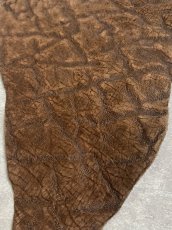 画像5: ヒポポタマス　カバ革　ブラウン　エンボス　ヒポレザー　かば革 ハギレ (5)