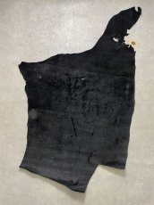 画像1: ヒポポタマス　カバ床革　エンボスブラック　ヒポレザー　かば革 (1)