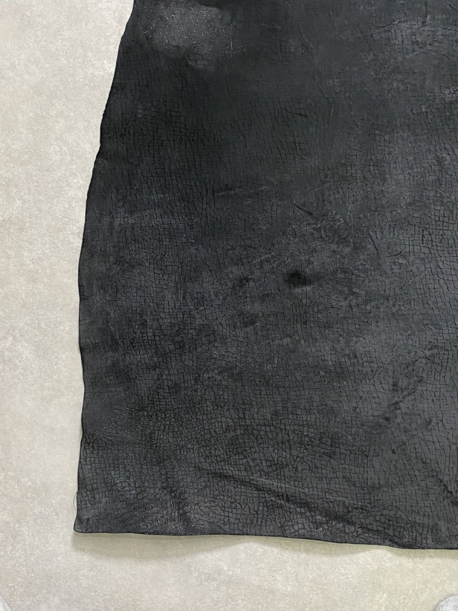 画像4: ヒポポタマス　カバ床革　エンボスブラック　ヒポレザー　かば革 (4)