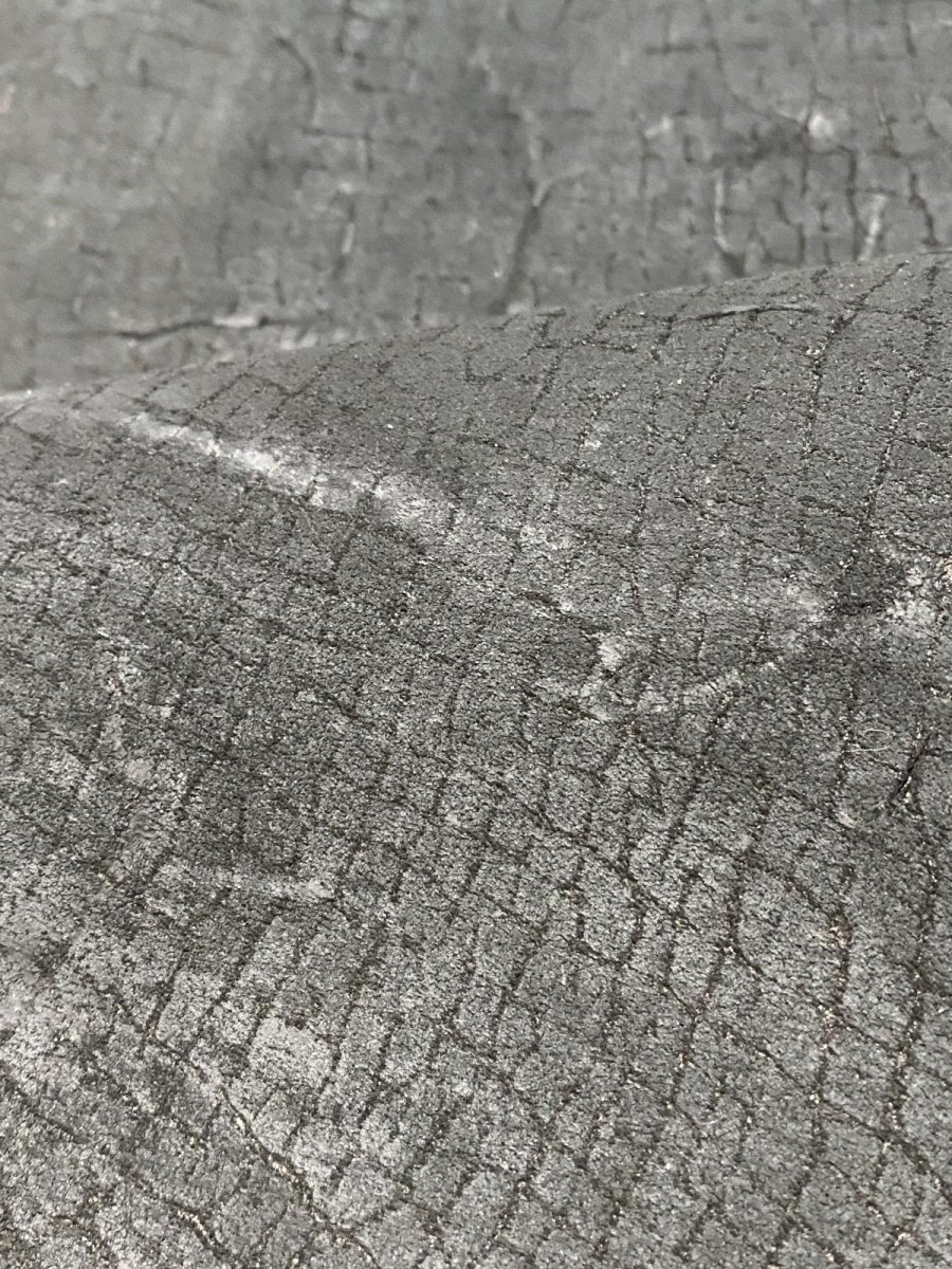 画像7: ヒポポタマス　カバ床革　エンボスブラック　ヒポレザー　かば革 (7)