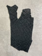 画像1: ヒポポタマス　カバ革　ブラック　エンボス　ヒポレザー　かば革 ハギレ (1)