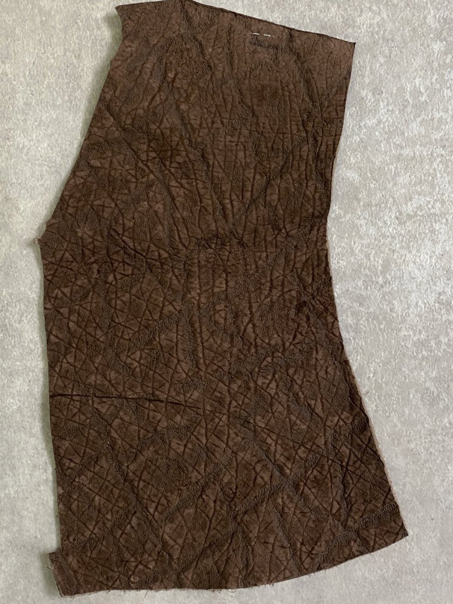 画像2: ヒポポタマス　カバ革　ブラウン　エンボス　ヒポレザー　かば革 ハギレ (2)