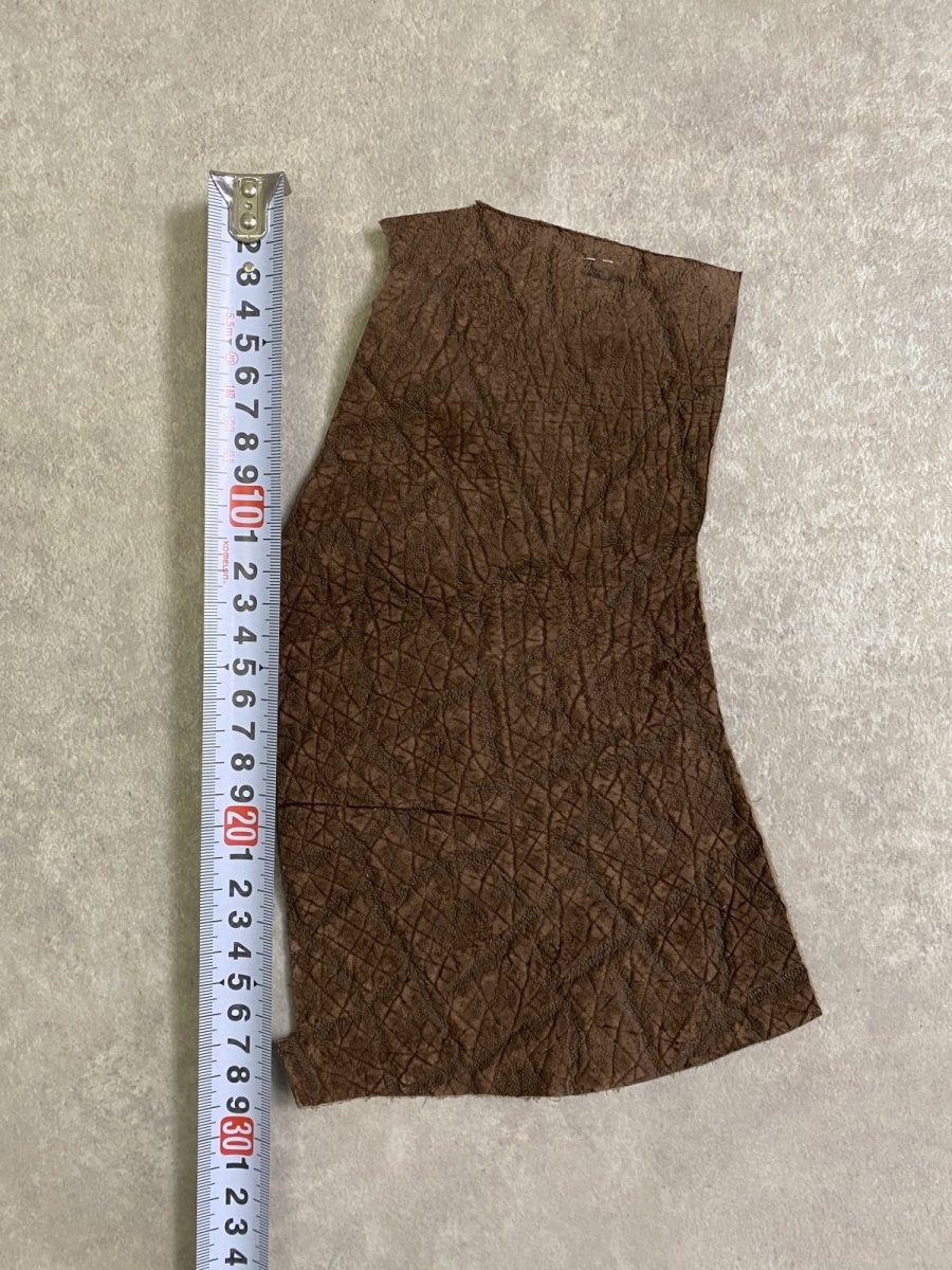 画像3: ヒポポタマス　カバ革　ブラウン　エンボス　ヒポレザー　かば革 ハギレ (3)