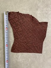 画像3: ヒポポタマス　カバ革　ボルドー　エンボス　ヒポレザー　かば革 ハギレ (3)