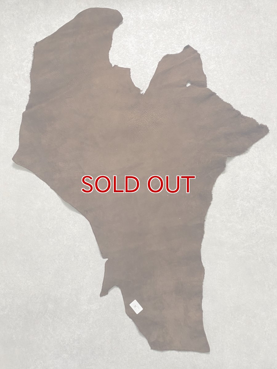 画像7: ヒポポタマス　カバ革　ブラウン　ヒポレザー　かば革　エキゾチックレザー (7)