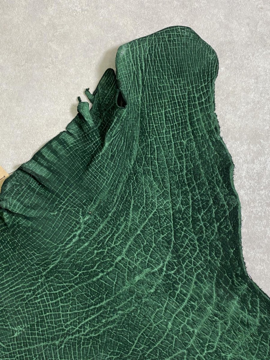 画像4: ヒポポタマス　カバ革　グリーン　ヒポレザー　かば革 (4)