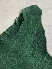 画像4: ヒポポタマス　カバ革　グリーン　ヒポレザー　かば革 (4)