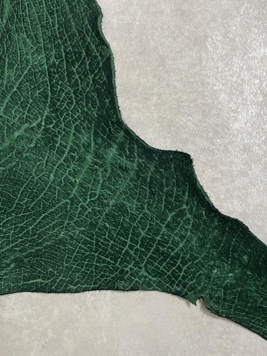 画像5: ヒポポタマス　カバ革　グリーン　ヒポレザー　かば革 (5)