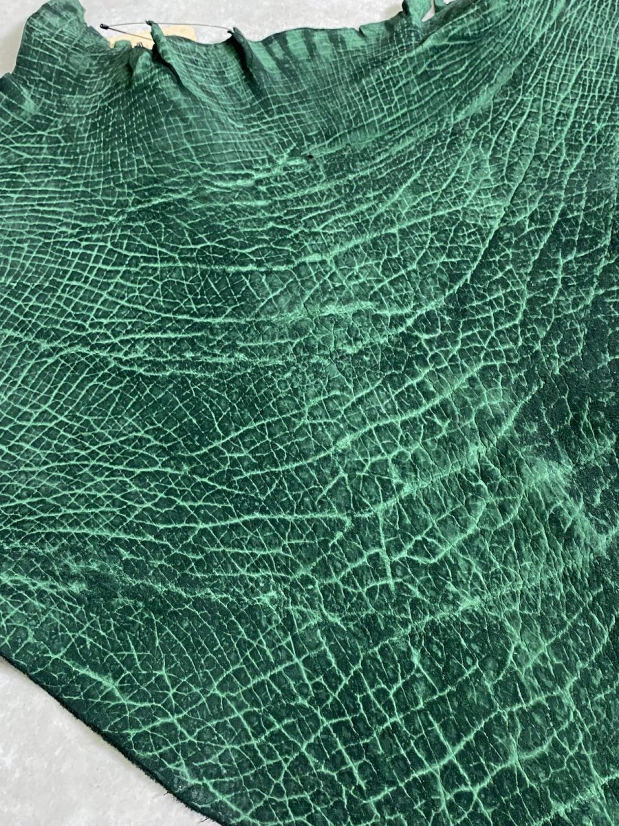 画像6: ヒポポタマス　カバ革　グリーン　ヒポレザー　かば革 (6)