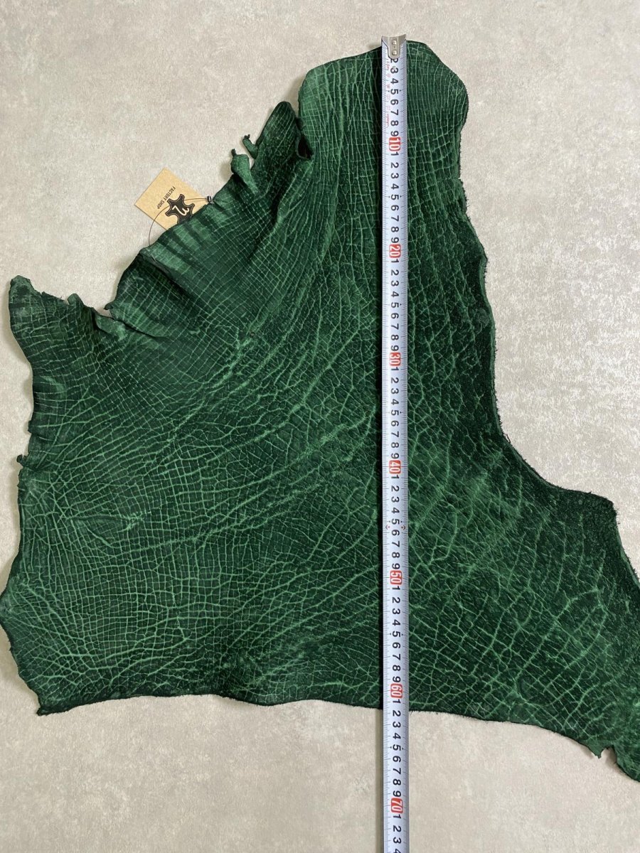 画像9: ヒポポタマス　カバ革　グリーン　ヒポレザー　かば革 (9)