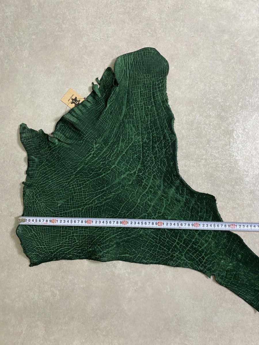 画像8: ヒポポタマス　カバ革　グリーン　ヒポレザー　かば革 (8)
