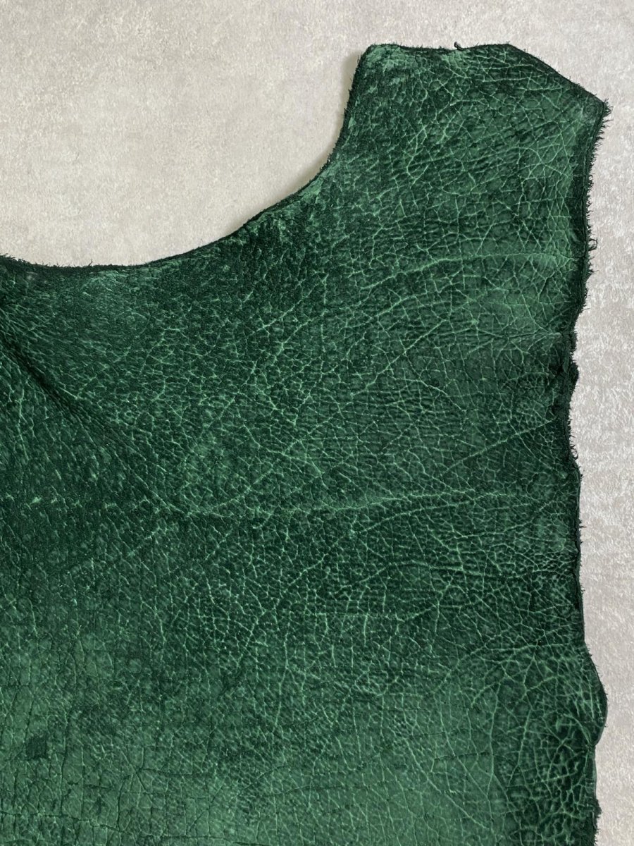 画像3: ヒポポタマス　カバ革　グリーン　ヒポレザー　かば革 (3)