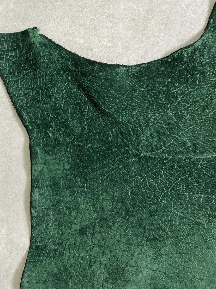 画像2: ヒポポタマス　カバ革　グリーン　ヒポレザー　かば革 (2)