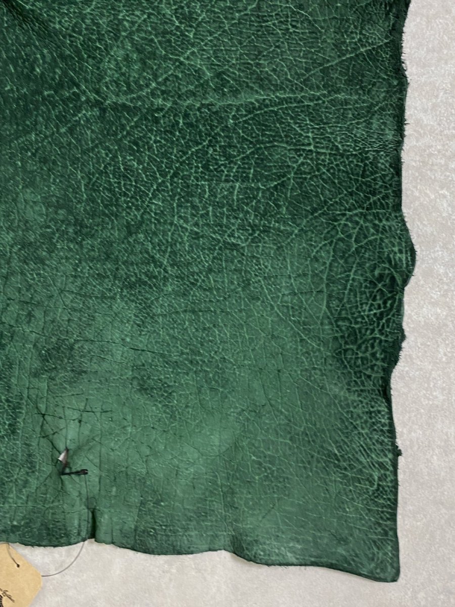 画像5: ヒポポタマス　カバ革　グリーン　ヒポレザー　かば革 (5)