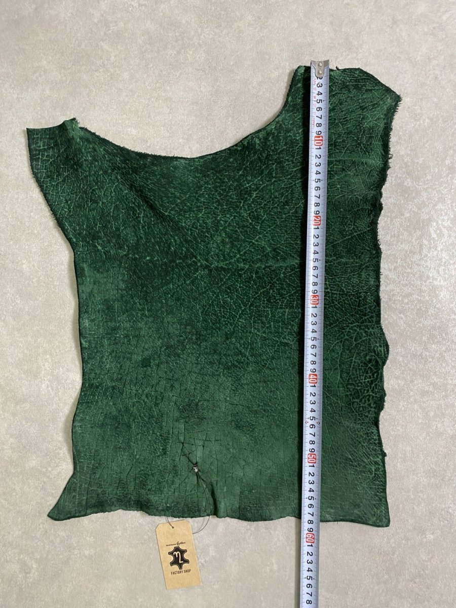 画像10: ヒポポタマス　カバ革　グリーン　ヒポレザー　かば革 (10)