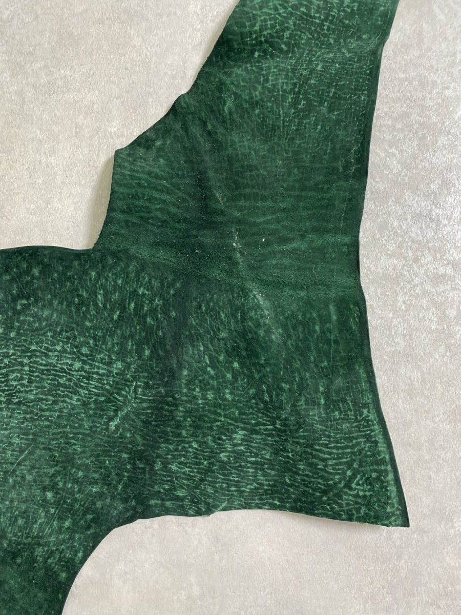 画像3: ヒポポタマス　カバ革　グリーン　ヒポレザー　かば革 (3)