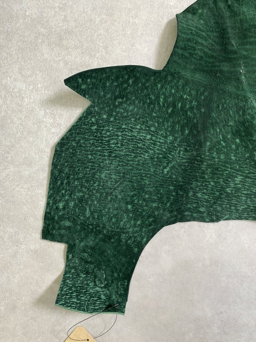 画像2: ヒポポタマス　カバ革　グリーン　ヒポレザー　かば革 (2)